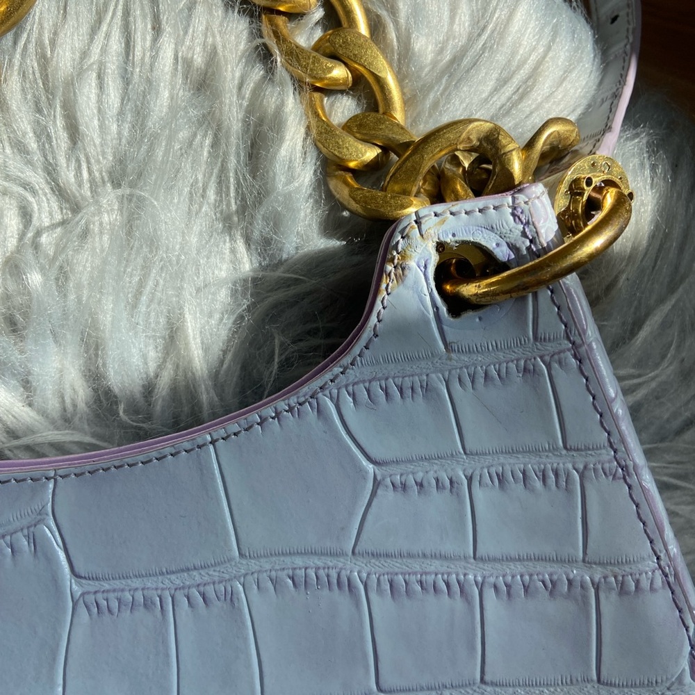 Apede Mod Purple Froggy Croc leather bag - Picture 8 of 11